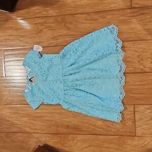 Childrens Place Lace Teal Dress size 4t